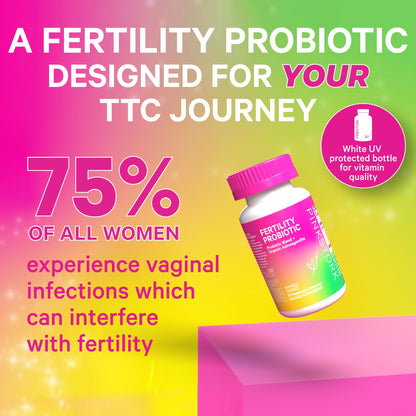 Pink Stork Fertility Support Probiotics for Women with Ashwagandha for Vaginal Health, Conception