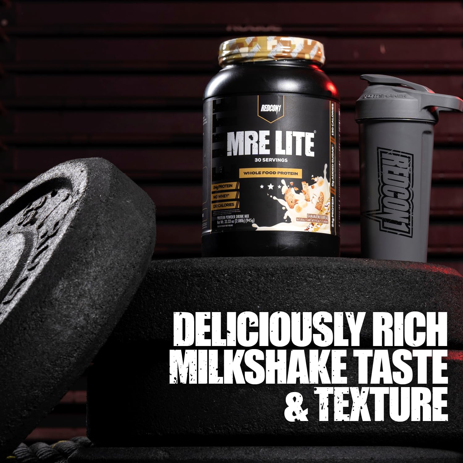 REDCON1 MRE Lite Whole Food Protein Powder, Vanilla - Low Carb & Whey Free Meal REDCON1