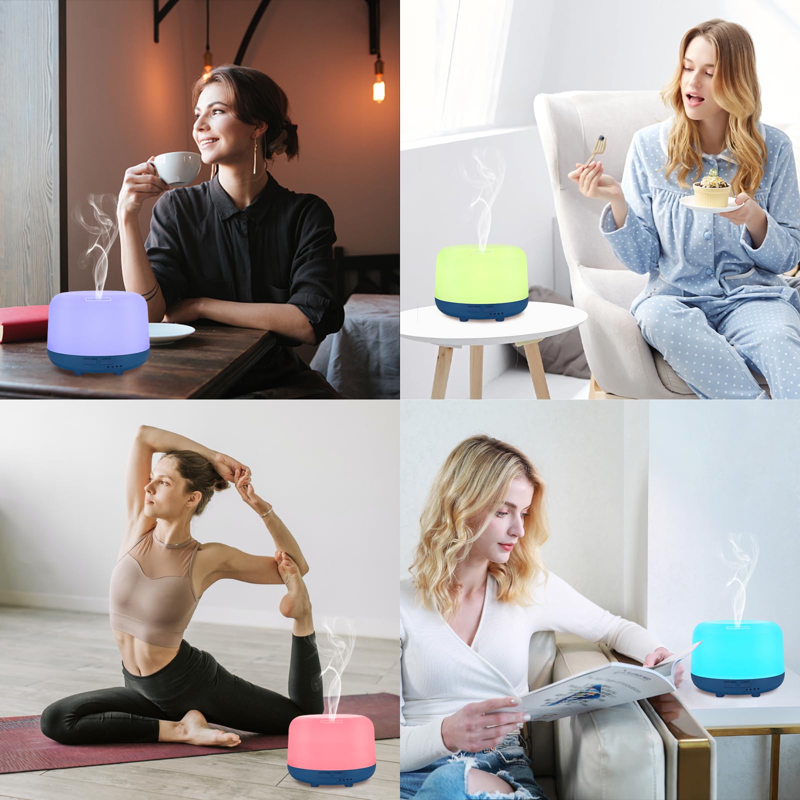 Marchred 300ML Essential Oil Diffuser with Remote Control, 7 LED Color Changing Light Marchred