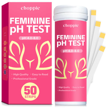 Choppie Vaginal Health pH Test Strips (50 Strips), pH Balance Test Strips for Women, Vaginal pH Test Strips