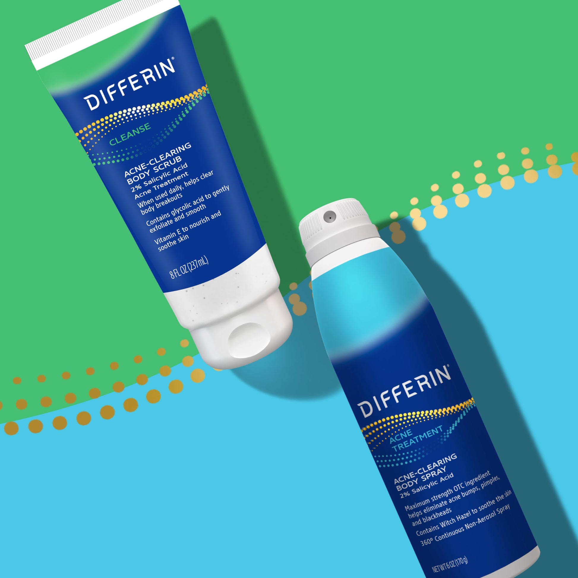 Differin Body Scrub with Salicylic Acid Acne Clearing Improves Tone and Texture Prone Skin Differin