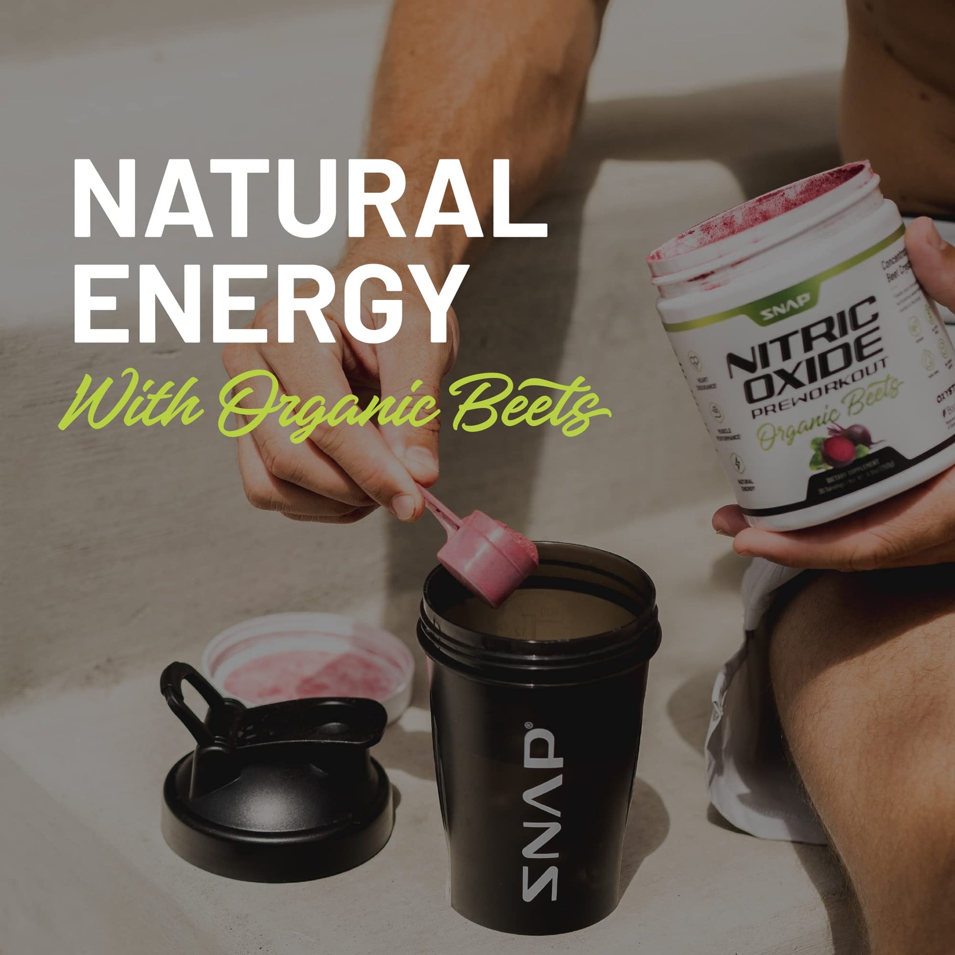Snap Supplements Preworkout Beet Root Powder, Nitric Oxide Pre Workout with Organic Snap Supplements