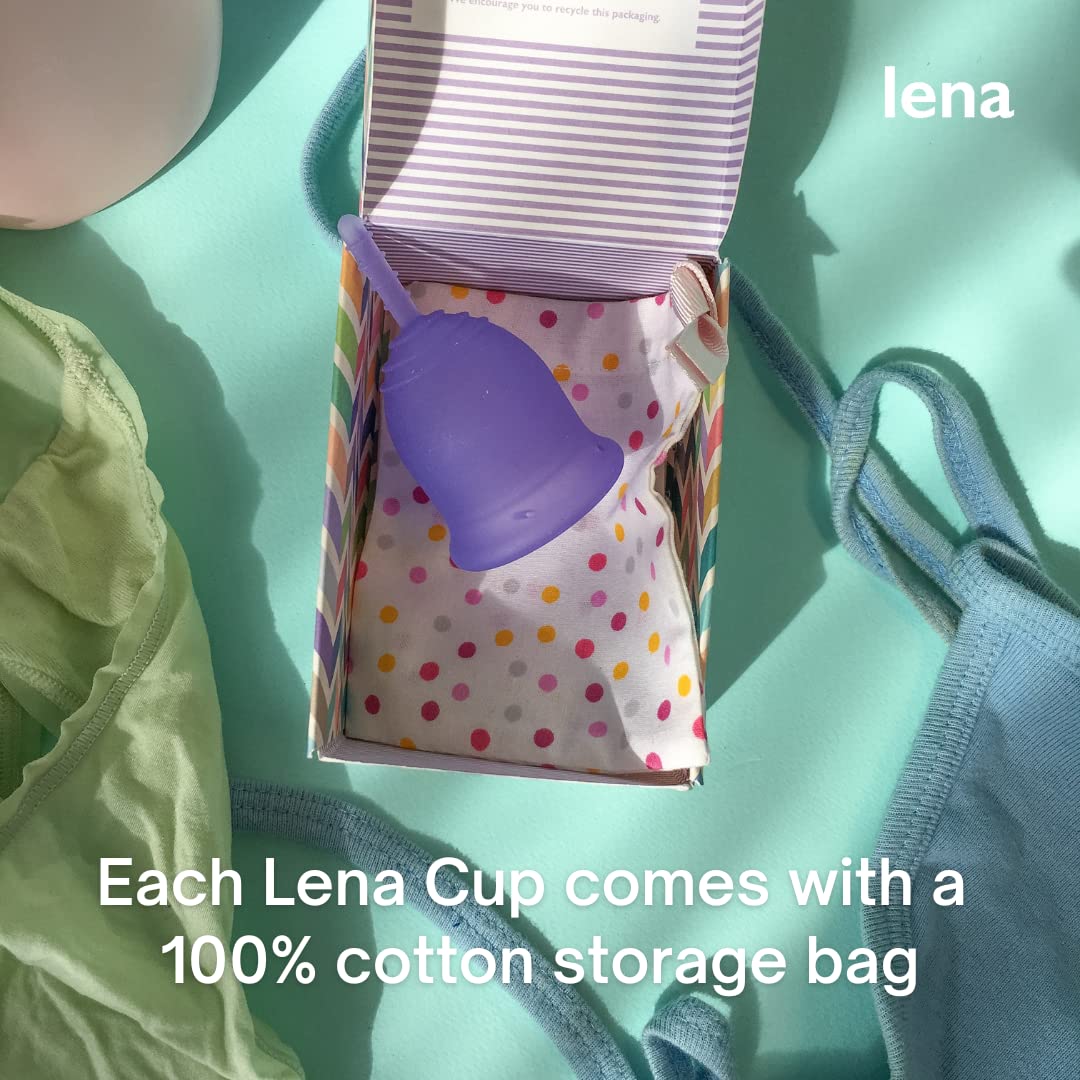 Lena Sensitive Menstrual Cup | Reusable Beginner Period Cup | Wear for 12 Hours Lena