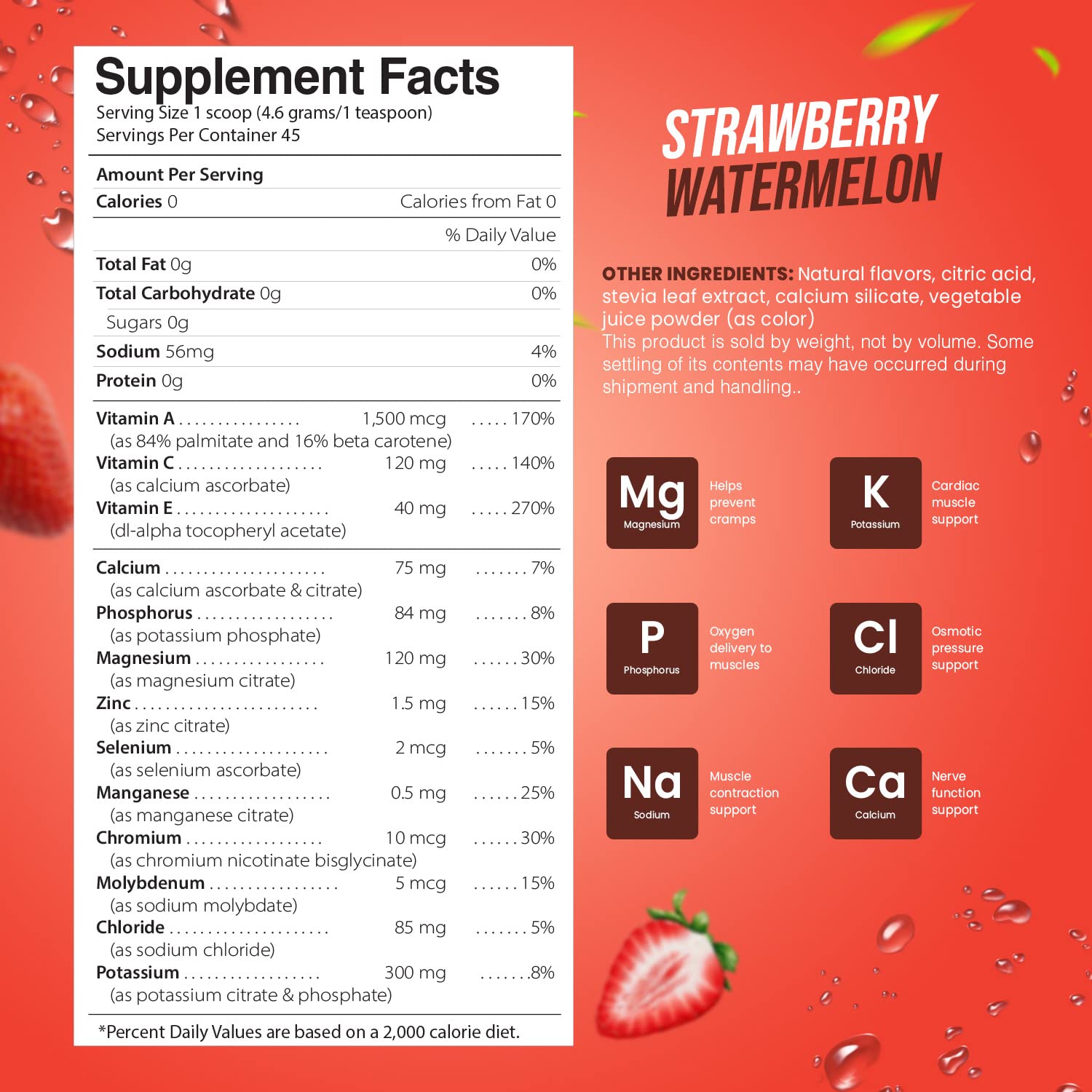 Electrolyte Powder - Refreshing Workout Recovery Electrolytes, Sugar Free, Gluten Free Pride Naturals, Inc