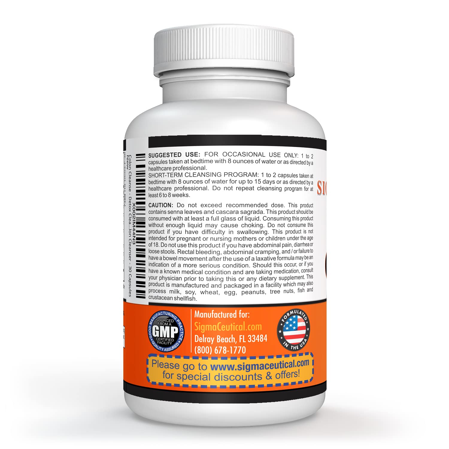 Sigmaceutical 1 Day Colon Cleanse - Detox Cleanse - Bowel Cleanse & Laxative - Bowel Detox Sigmaceutical