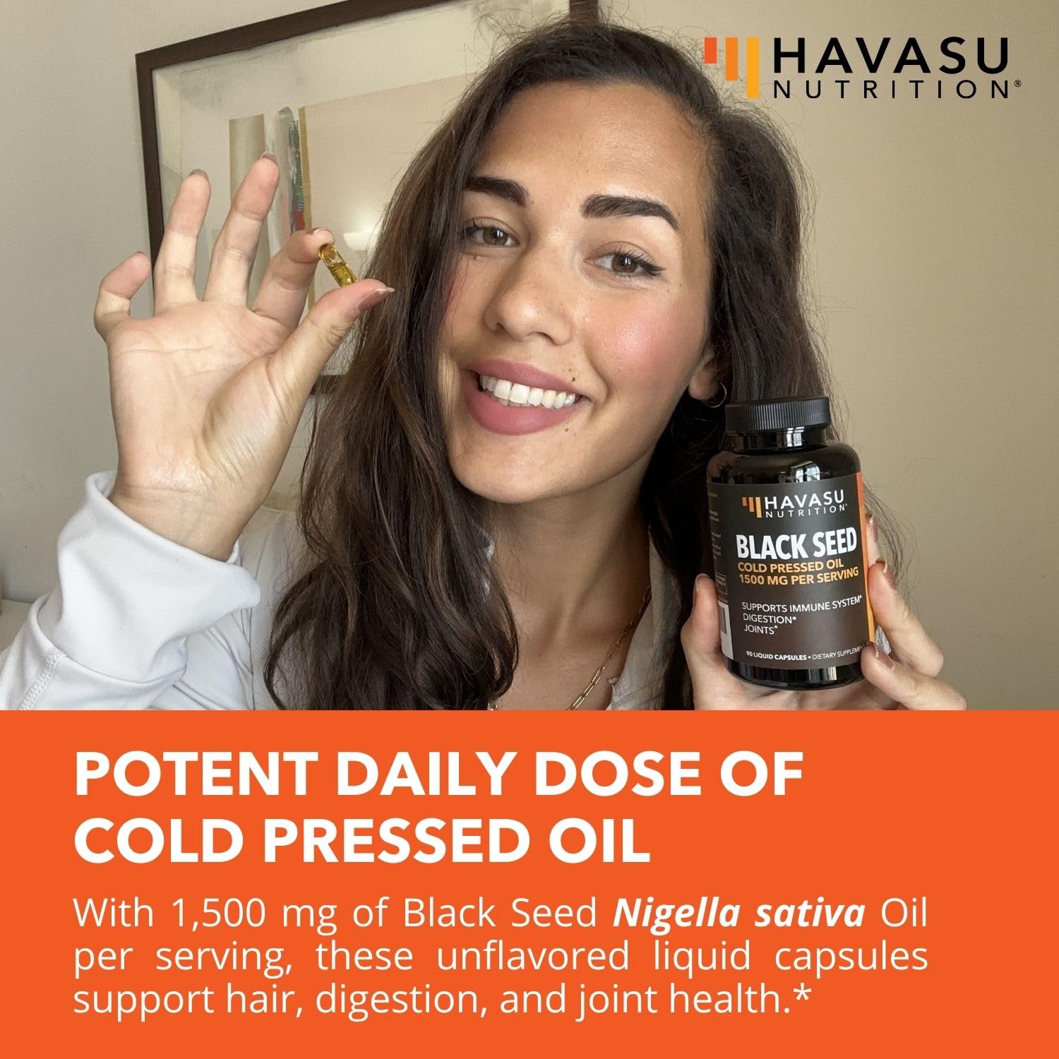 Black Seed Oil Nigella Sativa Cold-Pressed Capsules | 1500mg Black Cumin Seed Oil HAVASU NUTRITION
