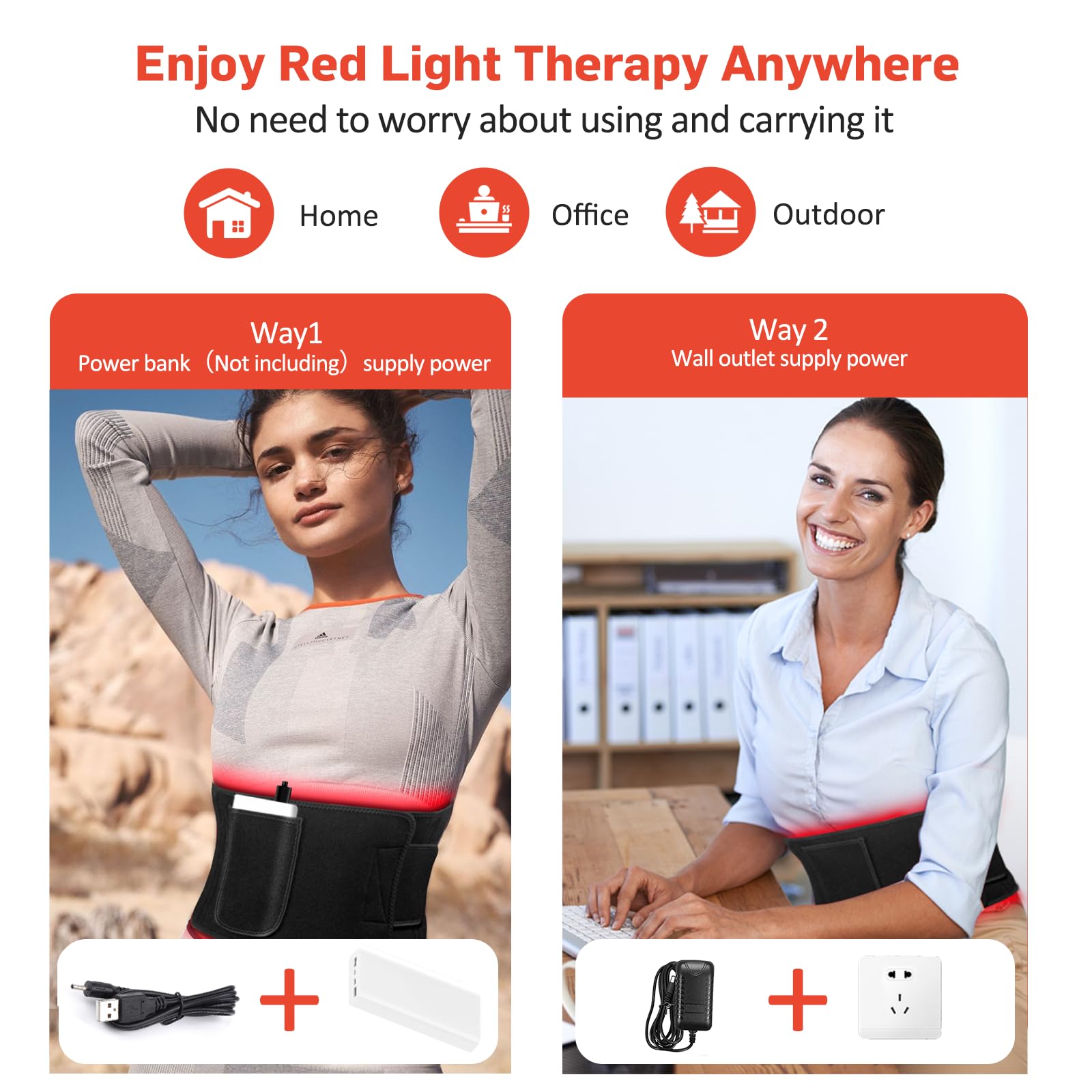 Red Light Therapy for Body, Infrared Light Therapy for Shoulder Waist Muscle Pain Relief GMOWNW