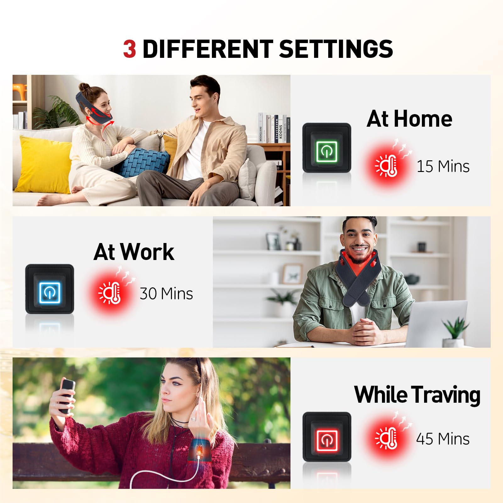 Rikimxin Red Light Therapy for Neck, 660nm Red Light and 850nm Near Infrared Light Therapy Pad Rikimxin