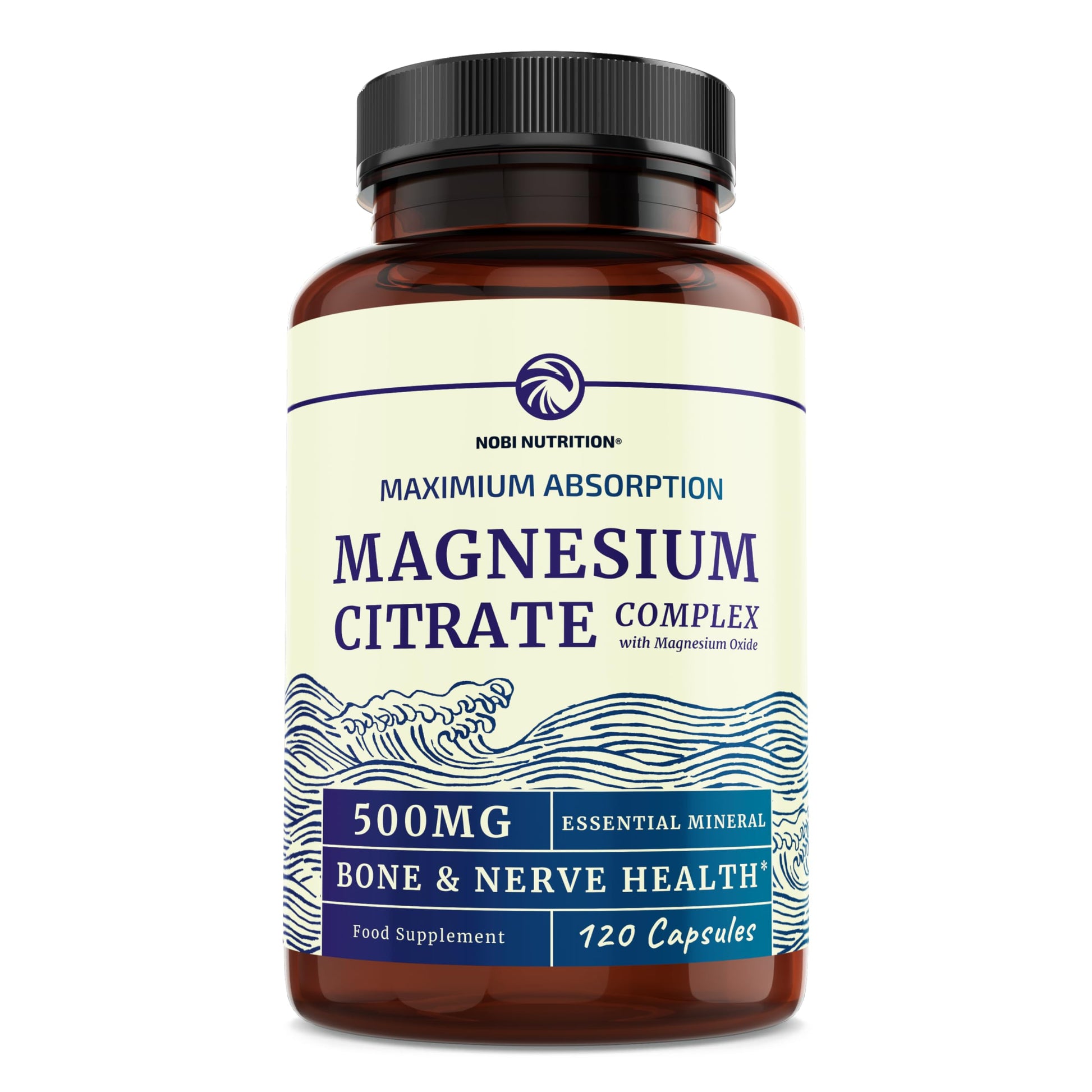 Magnesium Citrate Complex 500 MG for Calm, Relaxation, Constipation & Digestion 