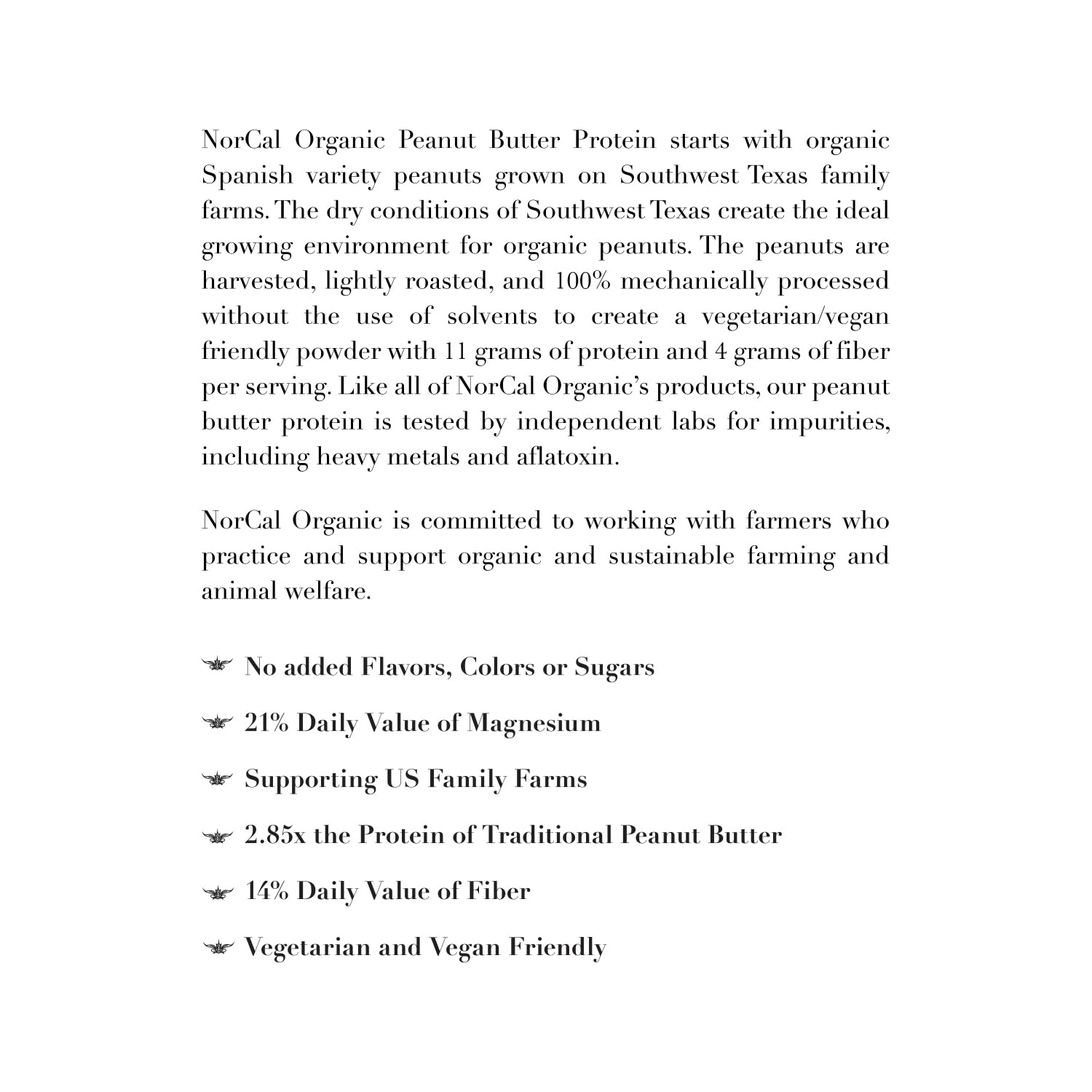 Norcal Organic Peanut Butter Protein Powder - 2lb | Vegan, Low-Cal, 11g Protein NorCal Organic