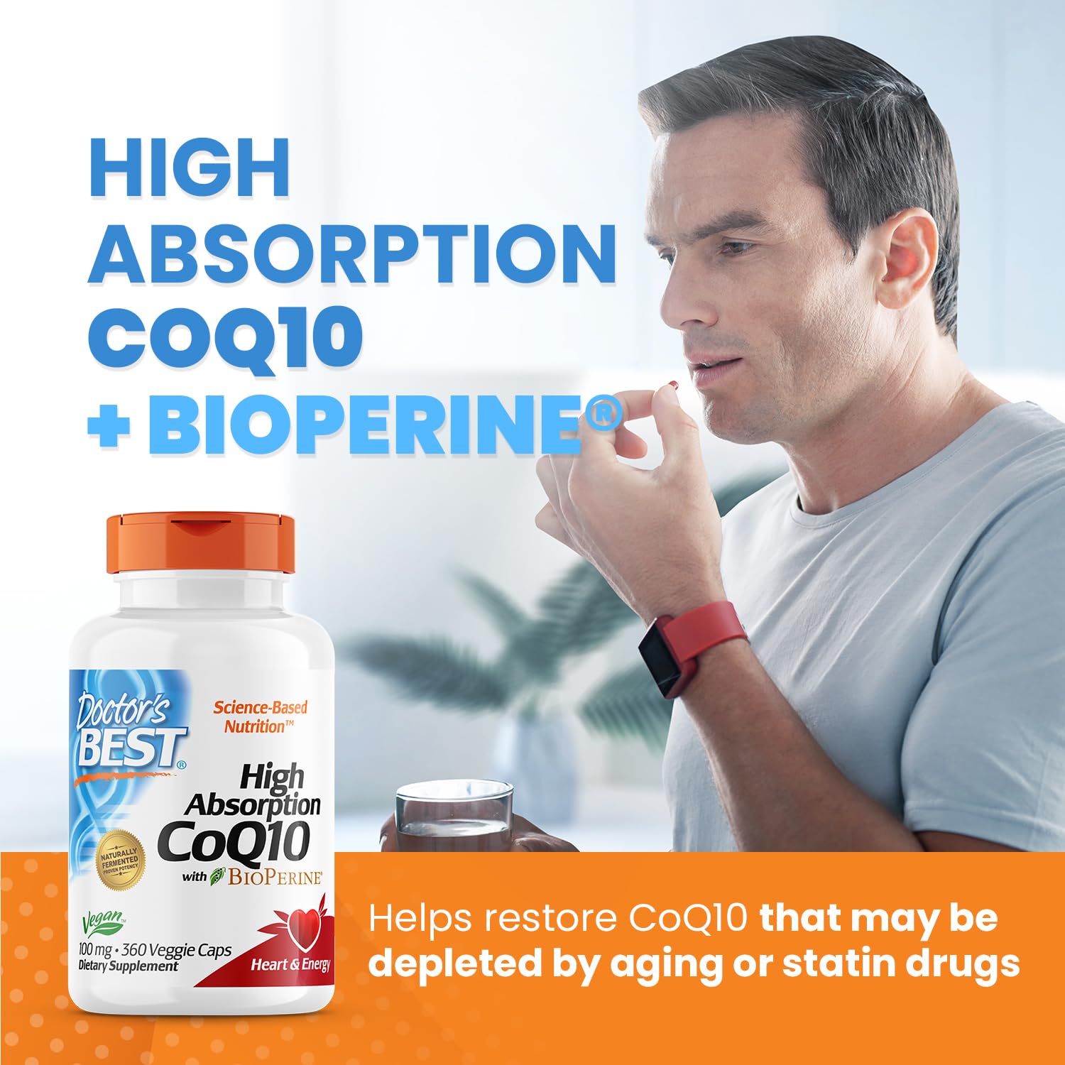 Doctor's Best High Absorption CoQ10 with BioPerine, Gluten Free, Naturally Fermented Doctor's BEST