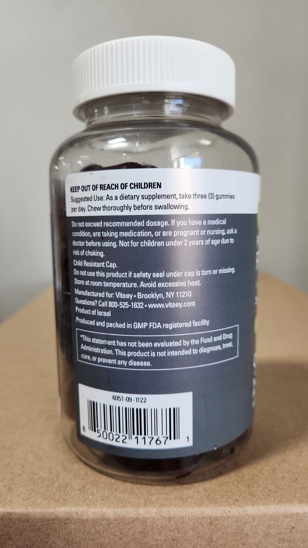 Prebiotic Fiber Gummies 7G Extra Strength [Zero Sugar Added] Digestive Heath Regularity Viteey