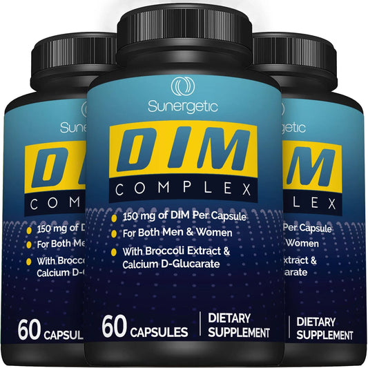 Premium DIM Supplement–Includes 150mg DIM (diindolylmethane), Broccoli, Calcium D Sunergetic