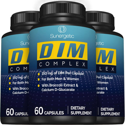 Sunergetic Premium DIM Supplement– 150mg DIM (diindolylmethane), Broccoli