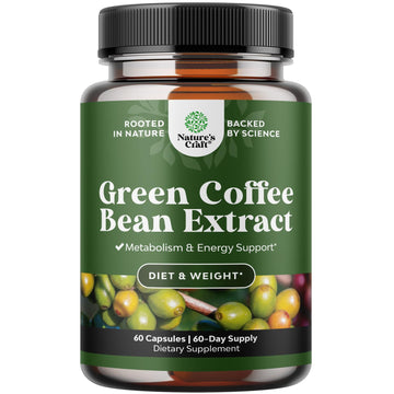 Pure Green Coffee Bean Extract - Super Energizing Green Coffee Extract with 50% Chlorogenic