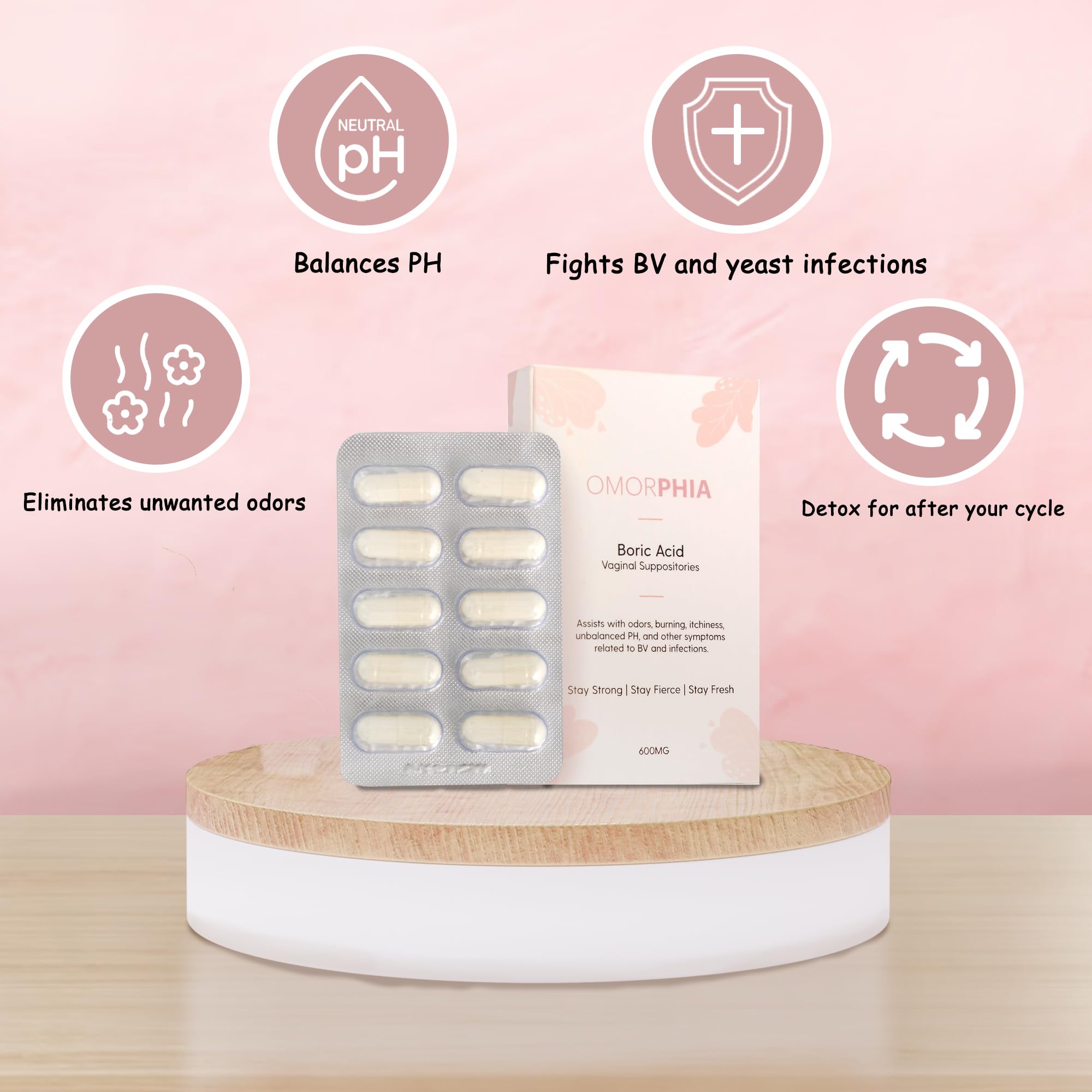 Omorphia Boric Suppositories - Powerful and Effective Approach - Promotes a Healthy Enviroment Shop Omorphia