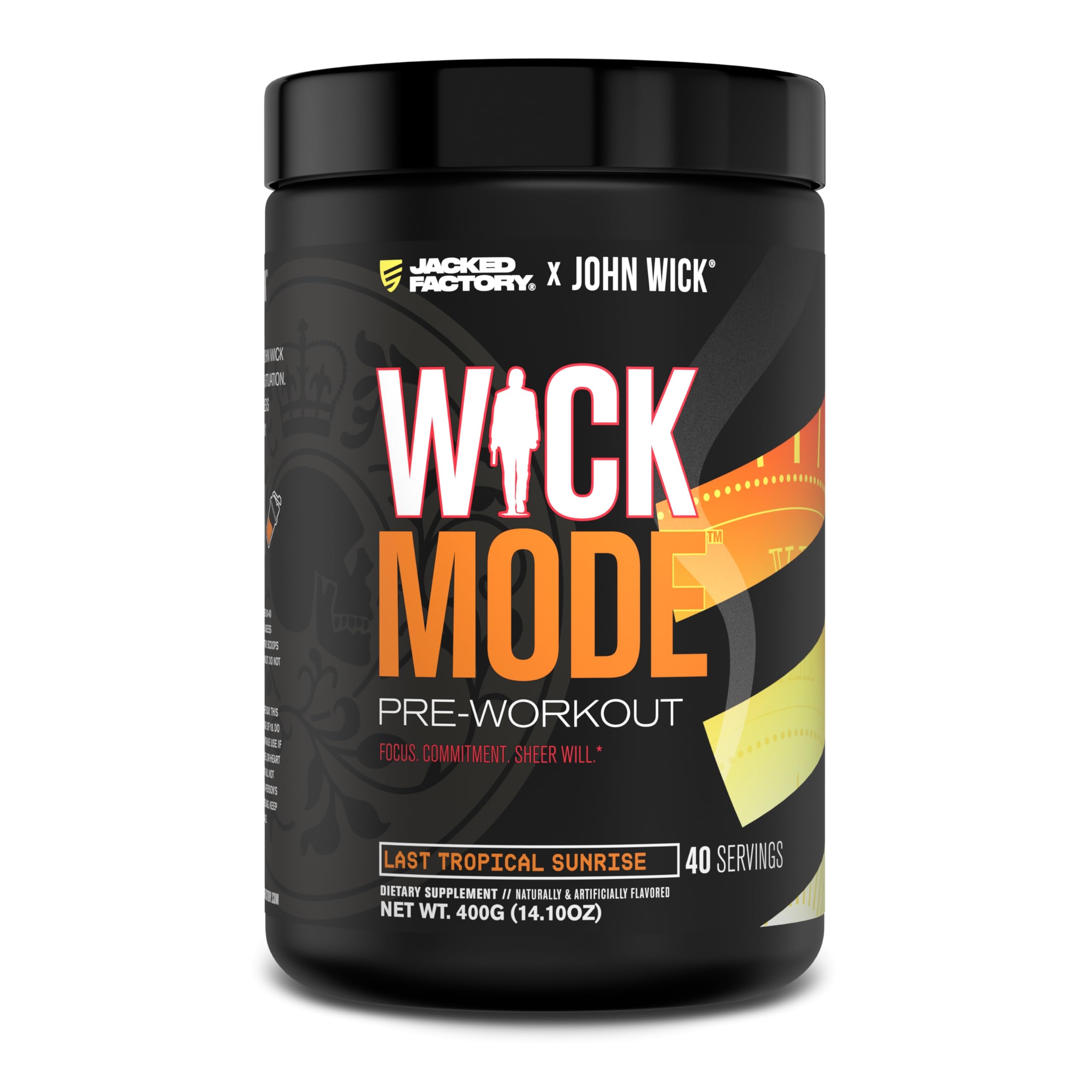 Jacked Factory X John Wick - Wick Mode Pre Workout Powder - Intense Energy