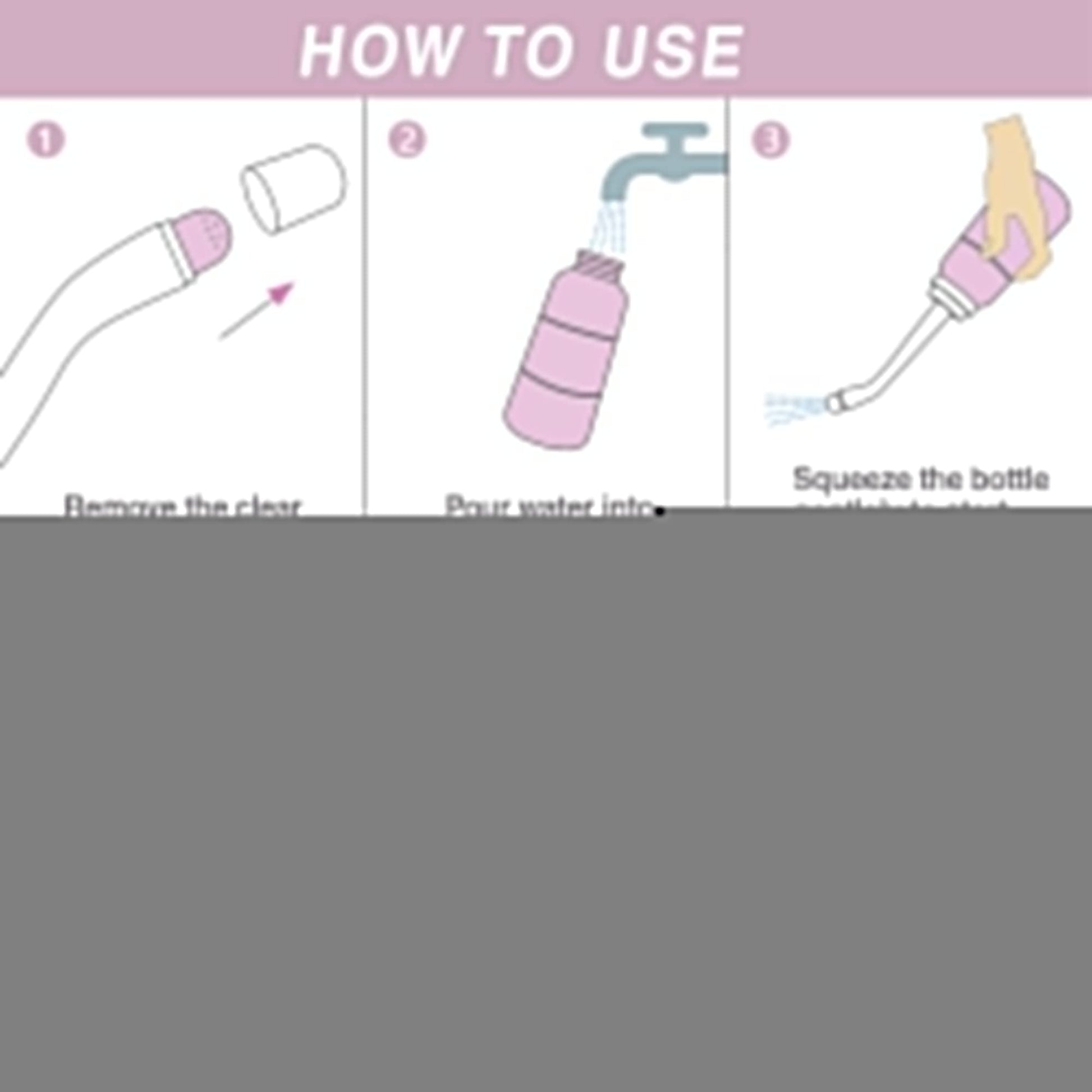 TopQuaFocus 12oz Perineal Bottle for Postpartum Care Portable Travel Peri Sprayer Bidet Postpartum TopQuaFocus