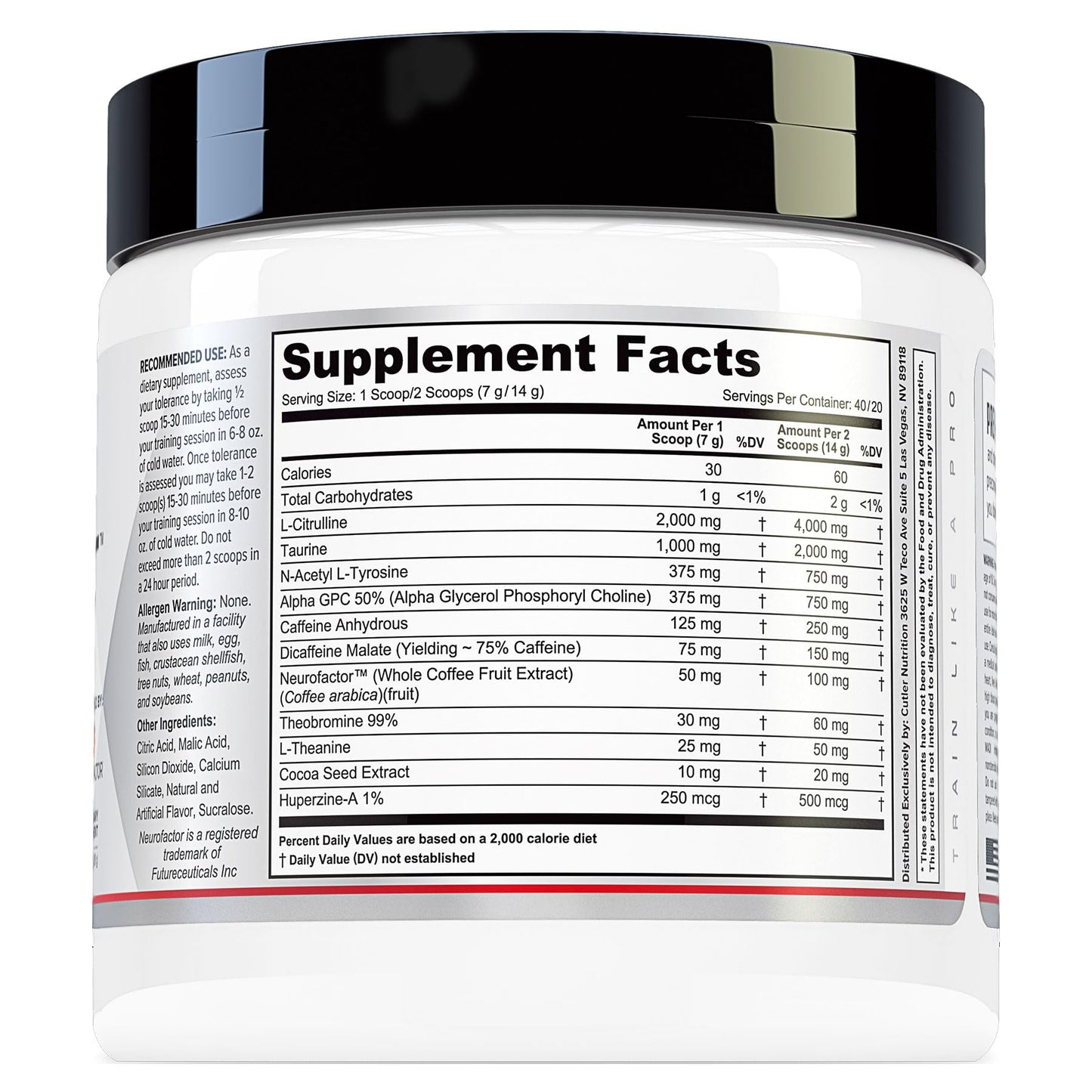 Prevail Pre Workout Powder with Nootropics: Pre-Workout Drink for Men and Women Cutler Nutrition