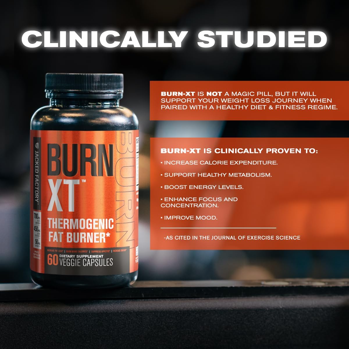 Jacked Factory Burn-XT Clinically Studied Fat Burner & Weight Loss Supplement Jacked Factory
