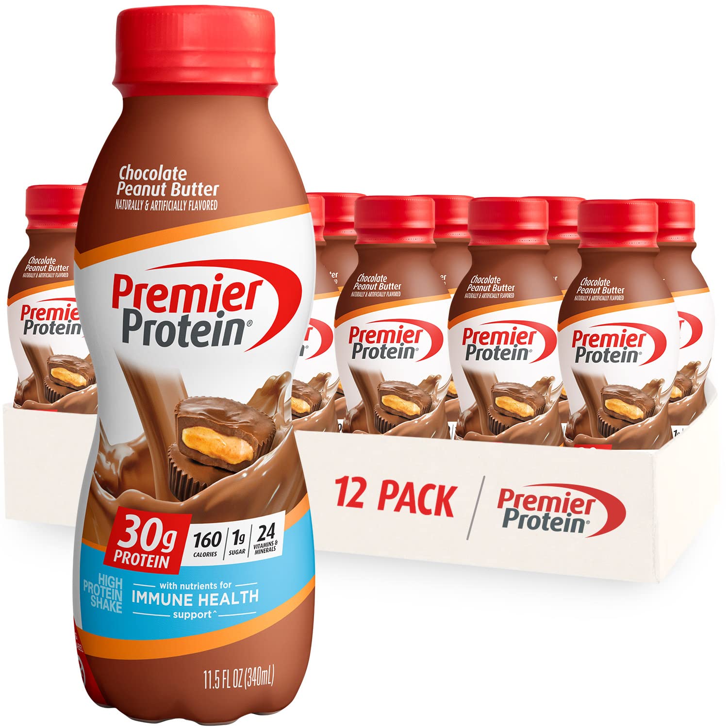 Premier Protein Powder, Chocolate Milkshake, 30g Protein, 1g Sugar, 100% Whey Protein Premier Protein