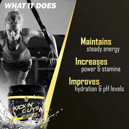 Kickin' Guys Pre Workout Powder Sports Nutrition Supplement - Explode Energy & Performance - Nitric Oxide, BCAA, Creatine, L-Glutamine, Beta Alanine, Natural Caffeine, Citrulline, Amino 30 Servings