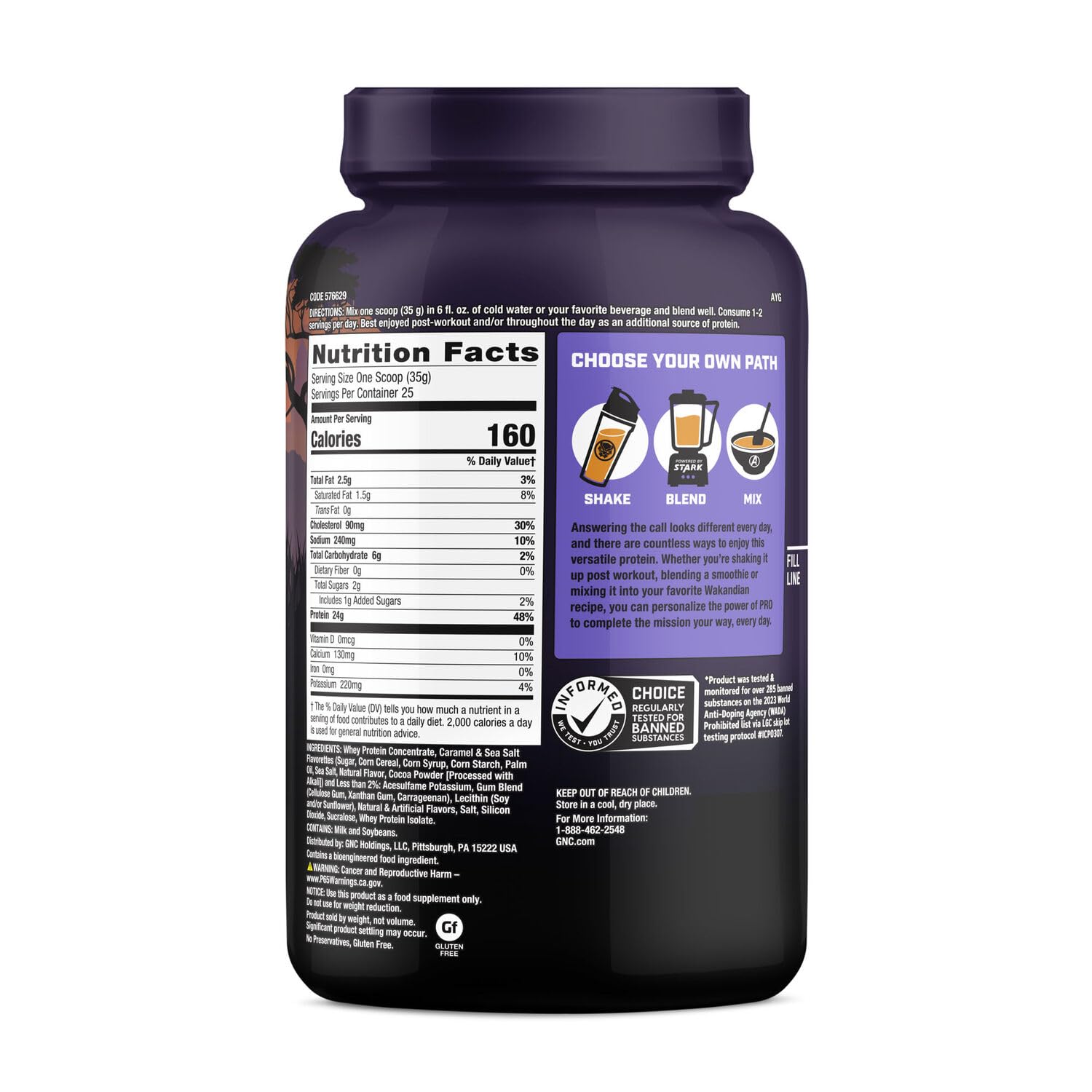 GNC Pro Performance 100% Whey - Marvel: Royal Caramel Cookie - 25 Servings GNC