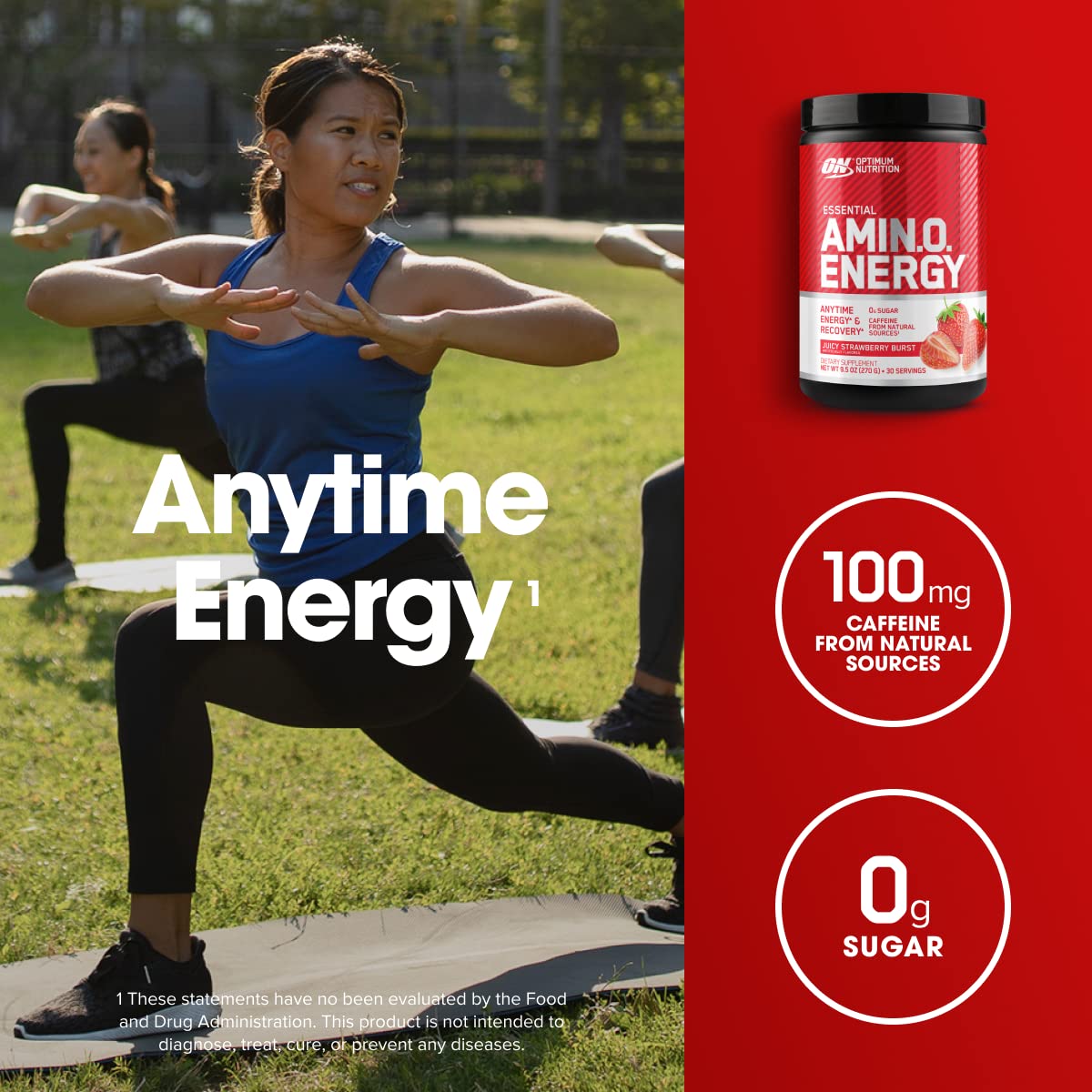 Optimum Nutrition Amino Energy - Pre Workout with Green Tea, BCAA, Amino Acids Optimum Nutrition
