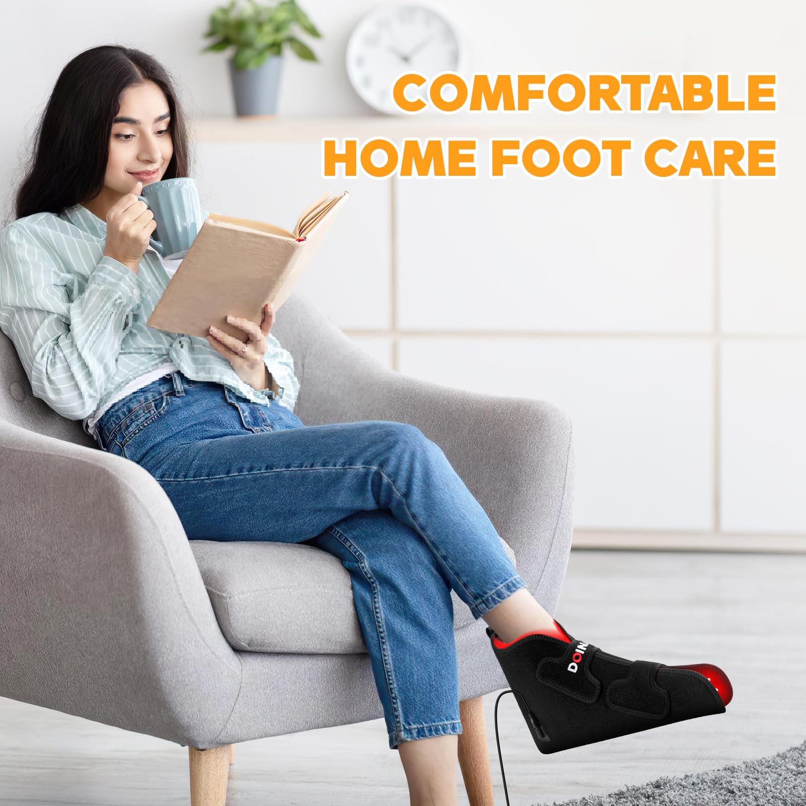 Doinart Red Light & Infrared Therapy for Feet—Infrared Light Therapy Feet for Neuropathy Shoe Wraps Toes Doinart