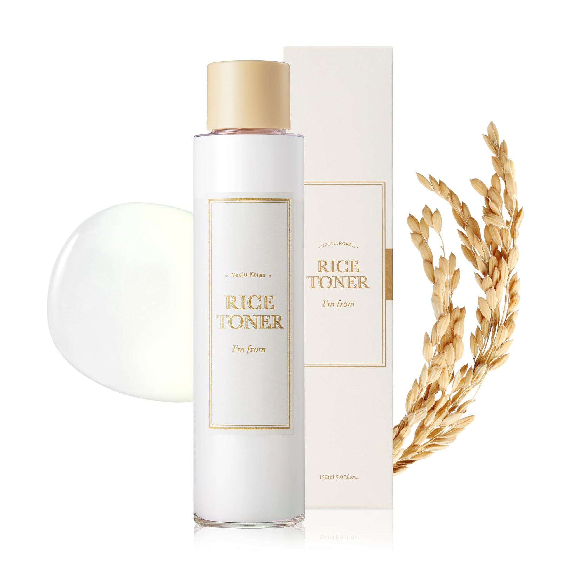 I'm From Rice Toner, 77.78% Rice Extract from Korea, Glow Essence with Niacinamide