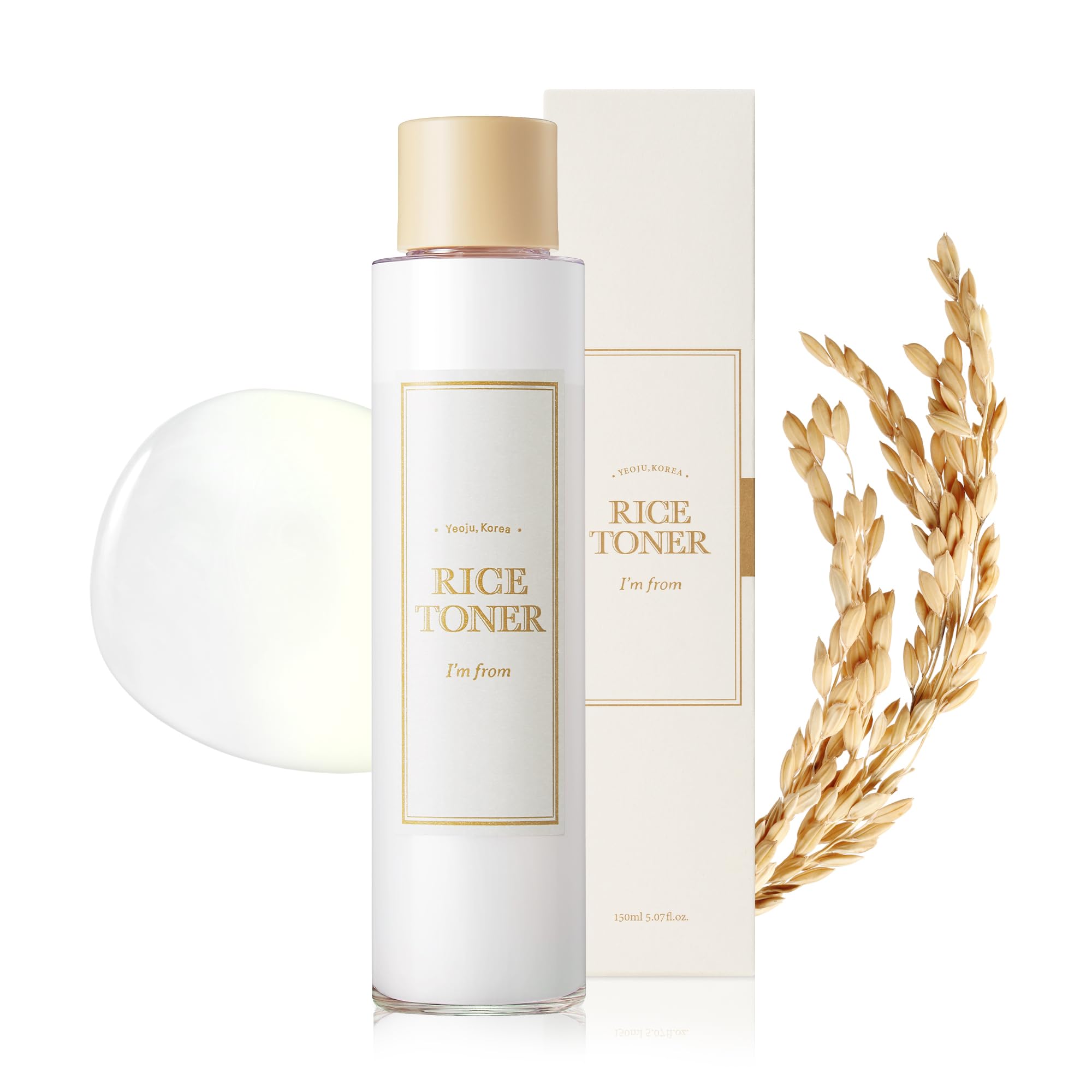 I'm From Rice Toner, 77.78% Rice Extract from Korea, Glow Essence with Niacinamide