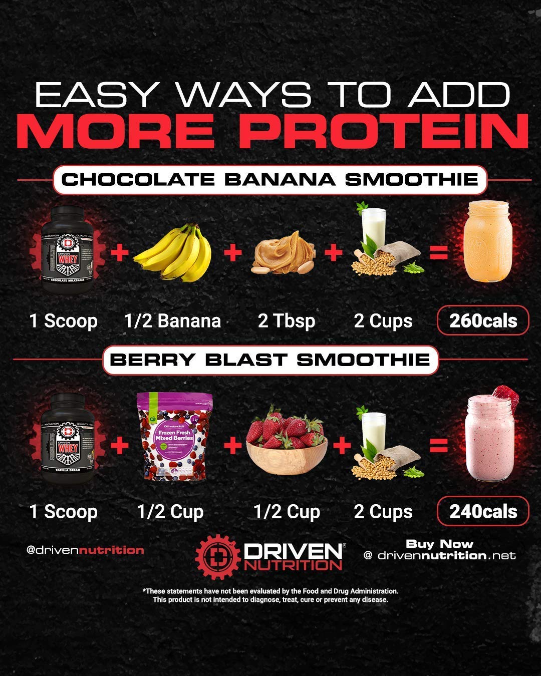 Driven WHEY- Grass Fed Whey Protein Powder: Delicious, Clean Protein Shake Driven Nutrition