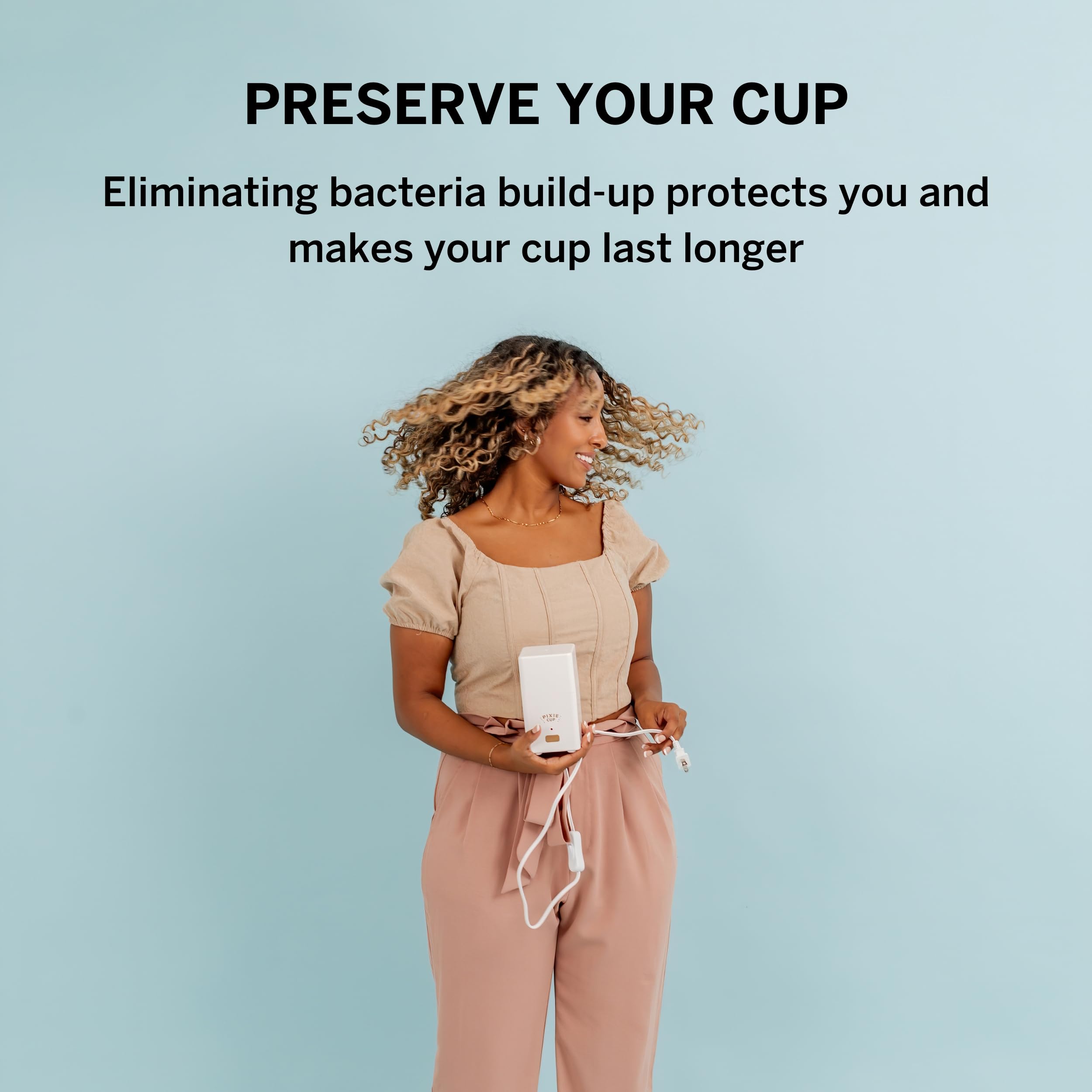 Pixie Menstrual Cup Sterilizer Cleaner Machine - The Only Hinged Lid Steamer & Drying Stand Pixie Cup