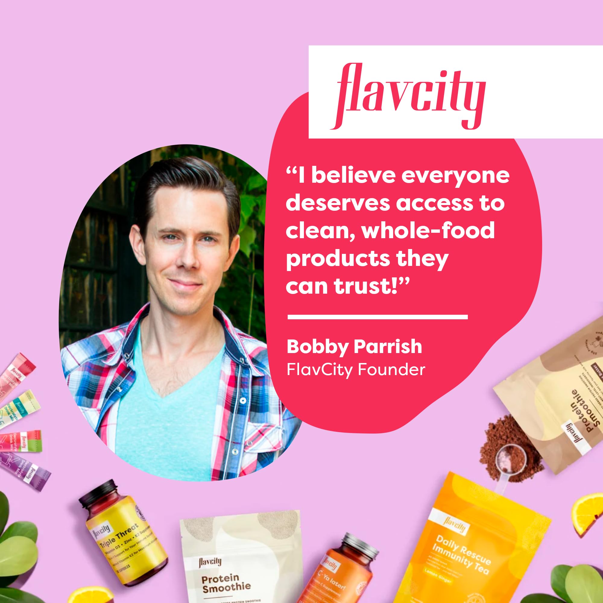 FlavCity Protein Powder Smoothie, Vanilla - 100% Grass-Fed Whey Protein FlavCity