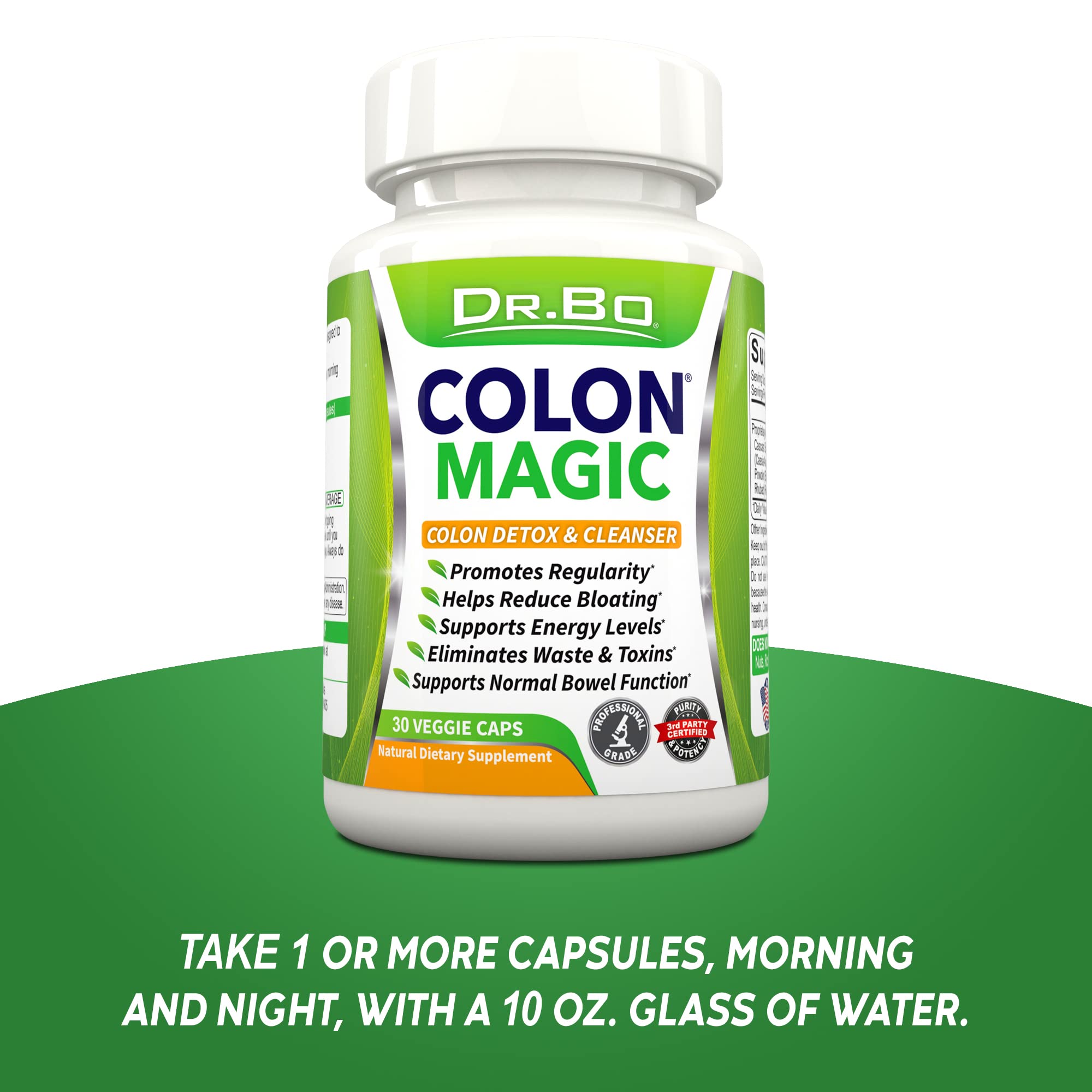 Colon Cleanse Detox Formula - Natural Bowel Cleanser Pills for Intestinal Bloating & Fast Digestive DR. BO