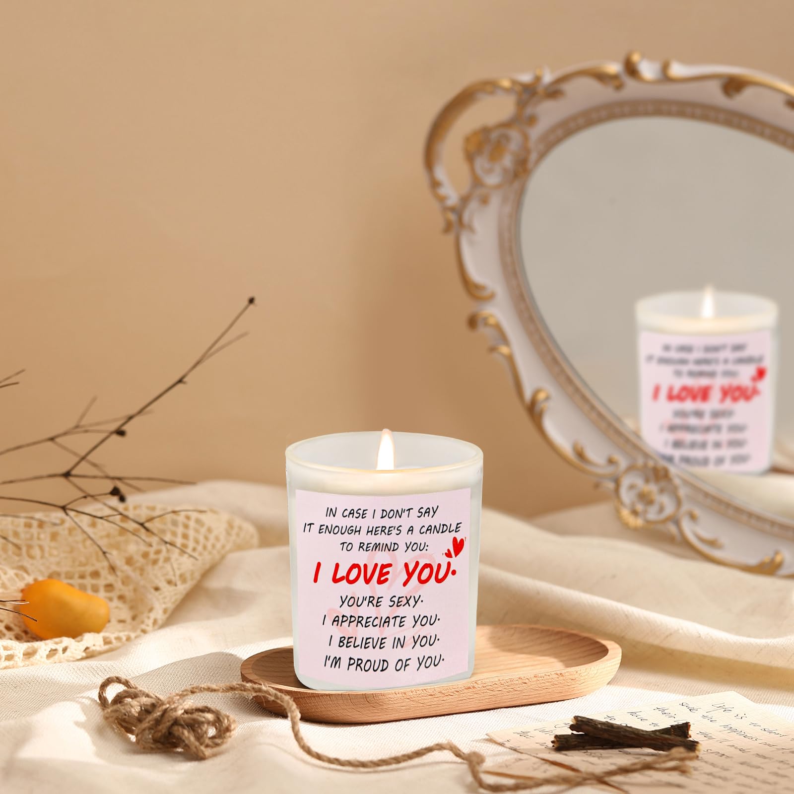 Gifts for Her Anniversary Candler - 2pack Valentine's Day Candle Gift,Wife Gifts Anniversary,Vanilla Lavender JUNPEI