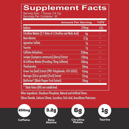 REDCON1 Total War Preworkout (Blue Lemonade) & Big Noise Non-Stim Preworkout Powder (Rainbow Candy) Stack - Pre Workout Duo for Energy, Focus & Endurance (2 Products, 30 Servings Each)