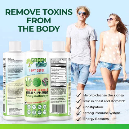 1 Day Colon Liquid Cleanse Formula and Liver Detox - Vegan Friendly, Helps Healthy Digestion