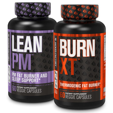 Jacked Factory Burn XT Thermogenic Fat Burner & Lean PM Nighttime Jacked Factory
