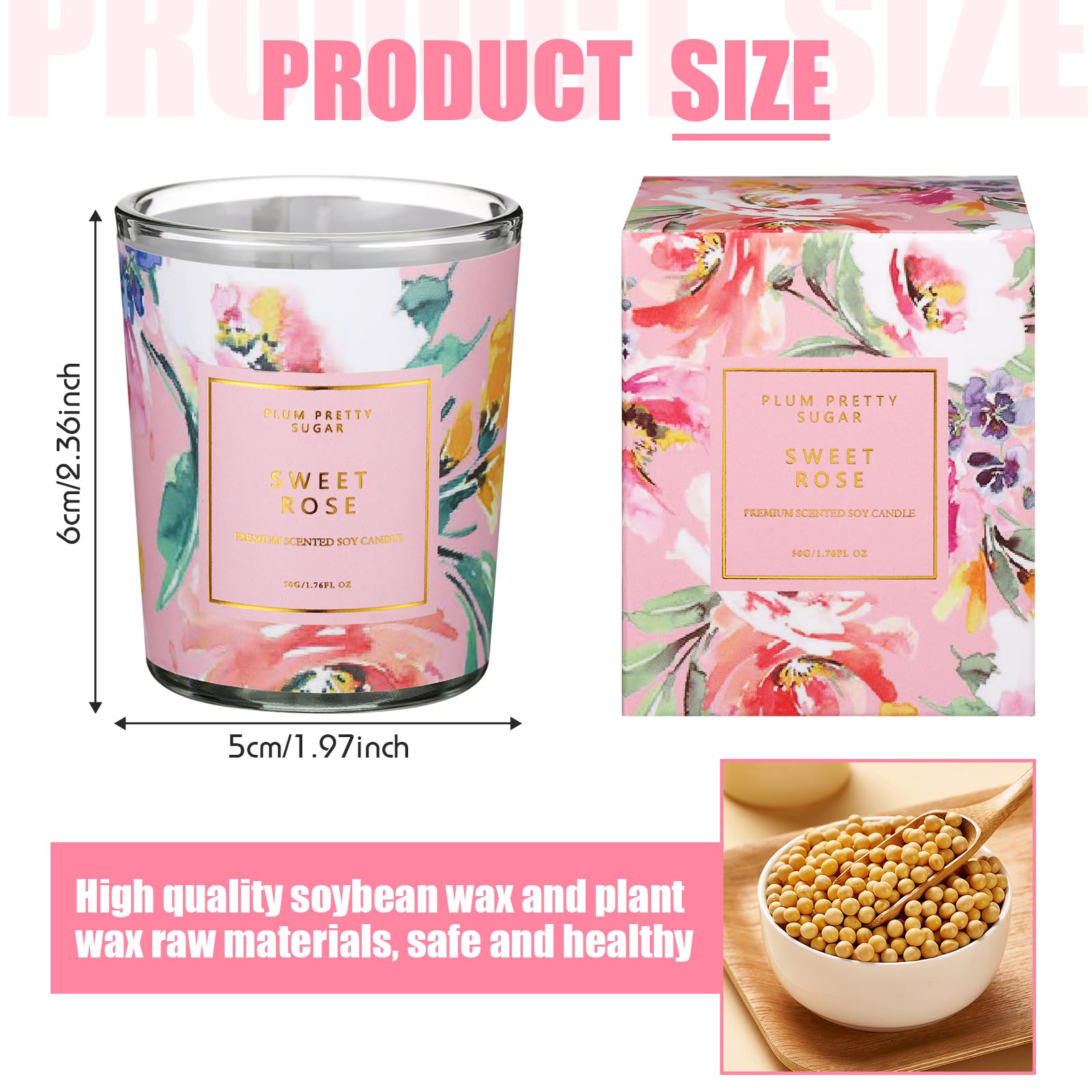 MTLEE 24 Pcs Candles for Home Scented Candle Gifts for Women Bulk 8 Long Lasting Aromatherapy Jar MTLEE