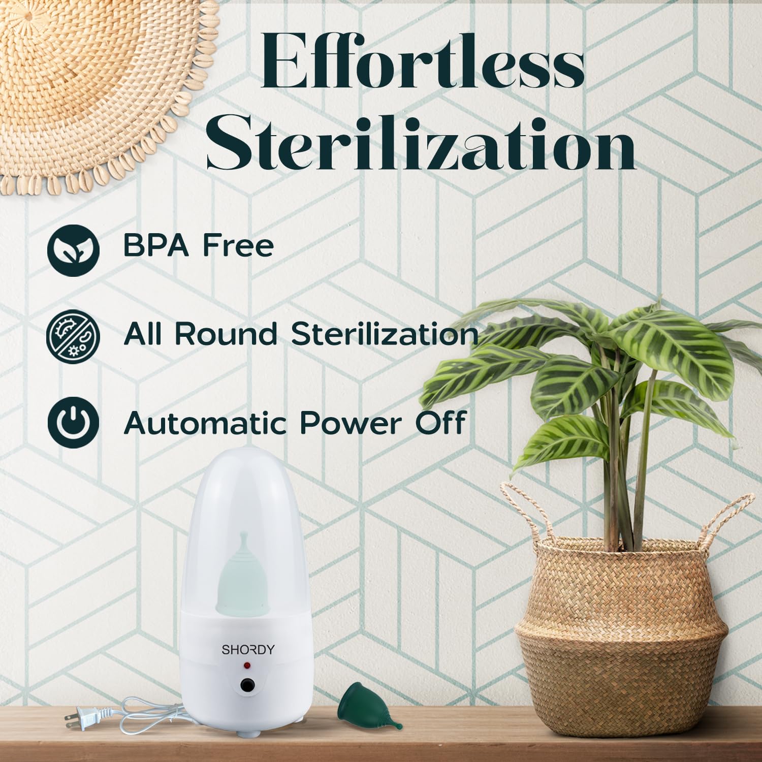 SHORDY Menstrual Cup and Steamer Sterilizer for Beginners Kit Set of 2 Period Cups (Small & Large) SHORDY