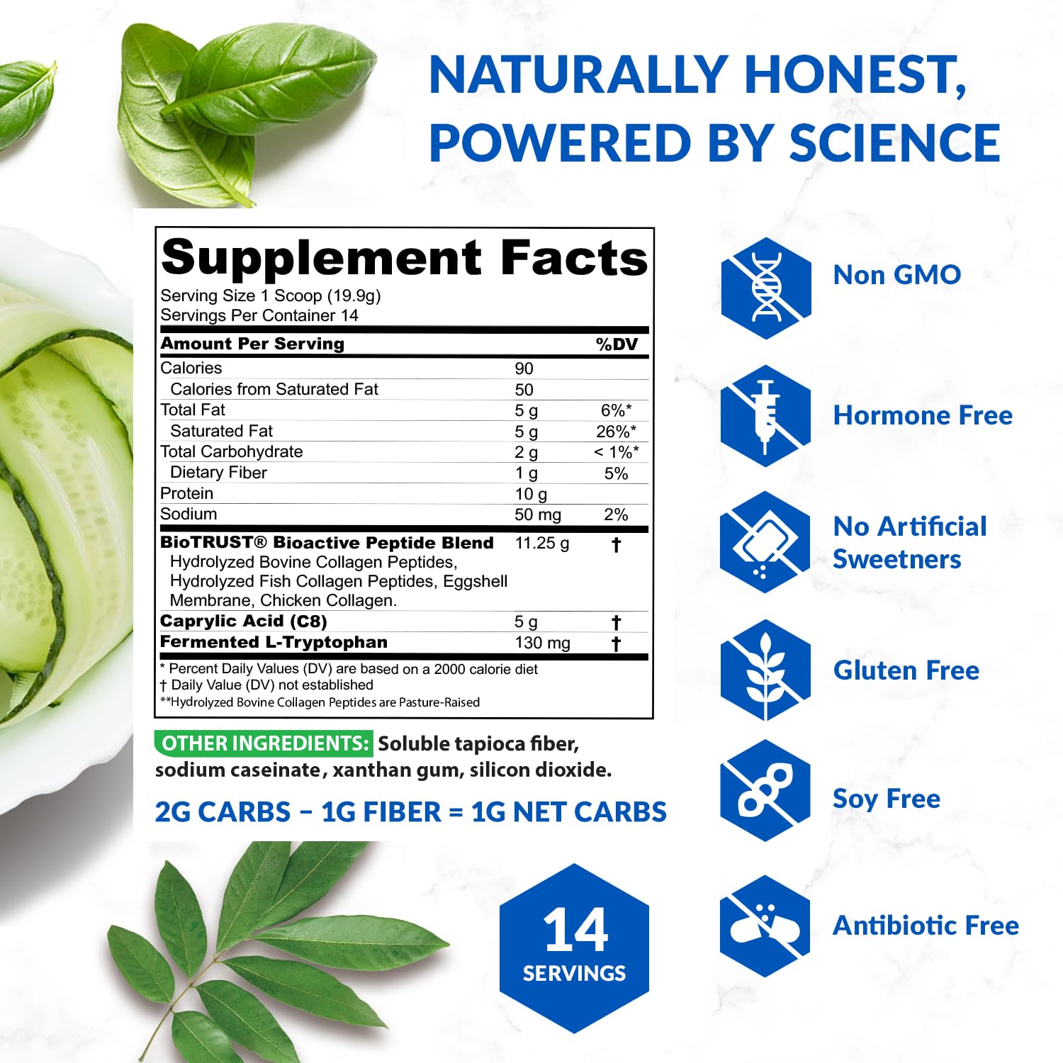 BioTrust Multi-Collagen Protein Powder + Keto MCT Oil – 5 Collagen Types Plus 100% BioTrust