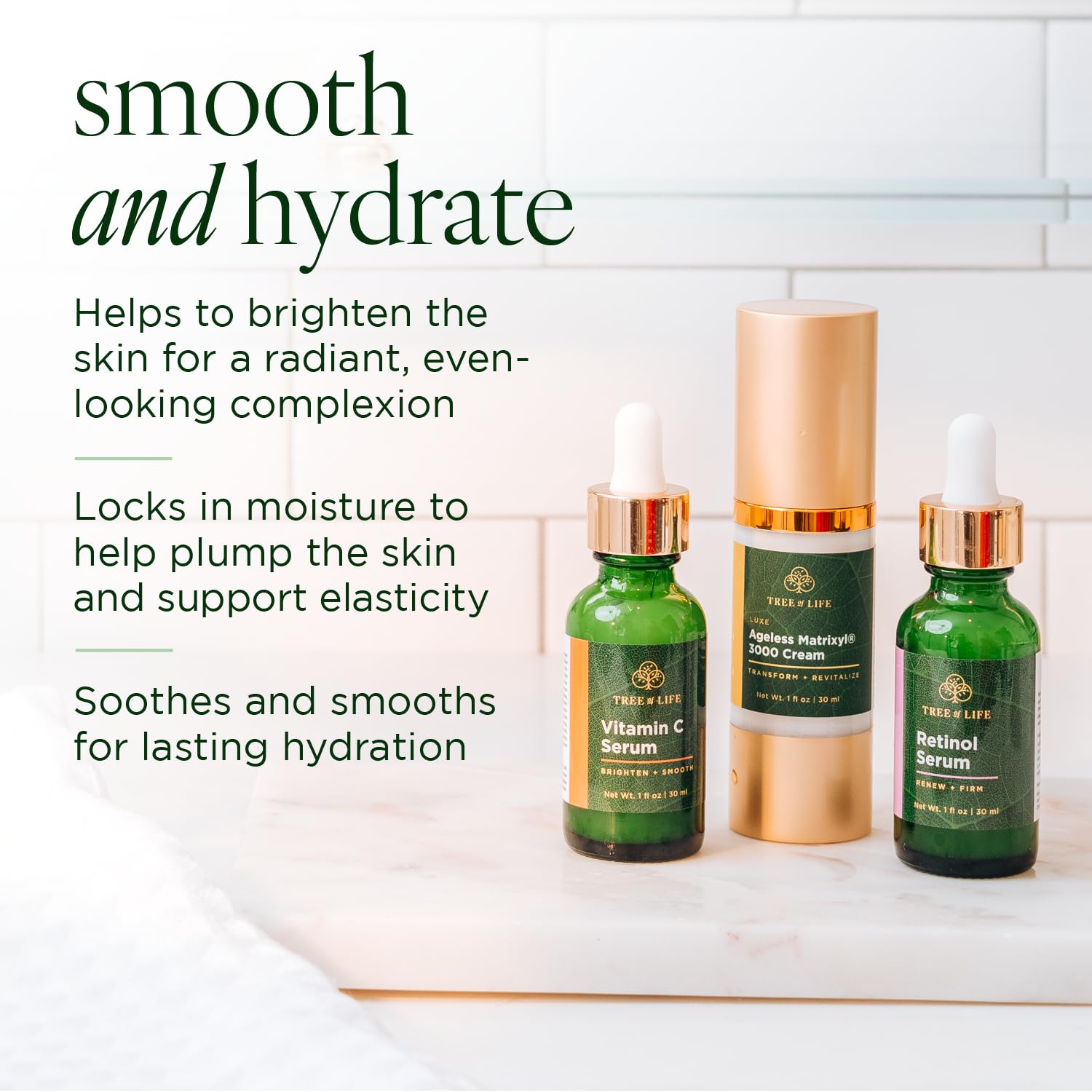 Tree of Life Rejuvenation Pack with Vitamin C Serum + Retinol Serum Tree of Life Beauty