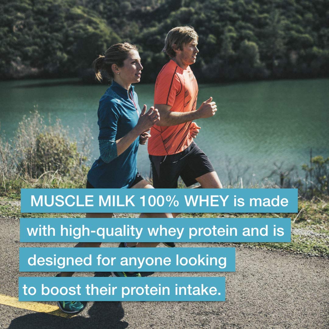 Muscle Milk 100% Whey With Probiotics Protein Powder, Chocolate, 1.85 Pound, 23 Serving Muscle Milk