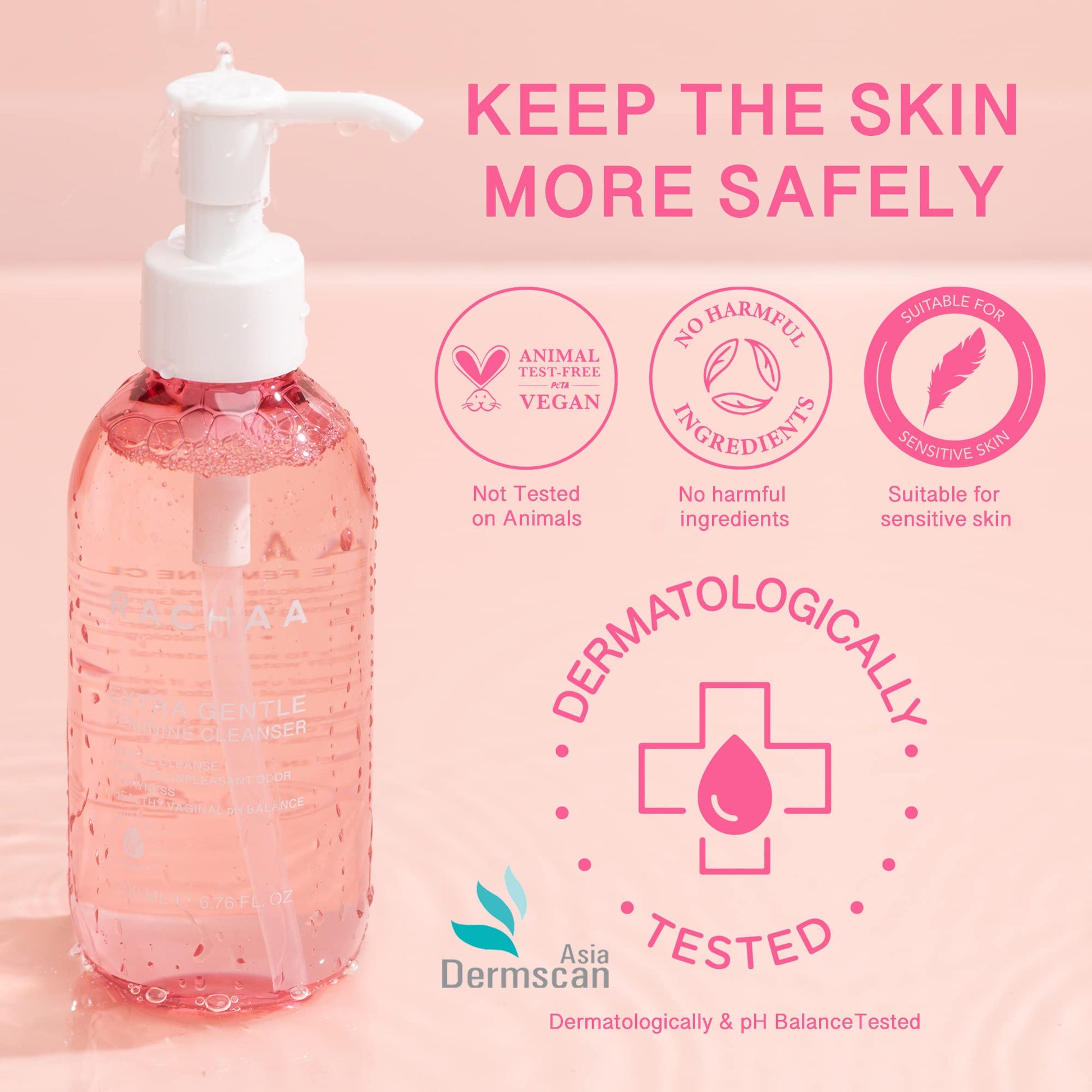 RACHAA Feminine Wash for Women, Lightening and Moisturizing, pH Balance Intimate Wash RACHAA