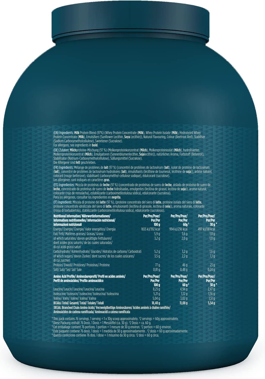 Kinetica Banana Whey Protein Powder | 2.27kg | 23g Protein per Serving | 76 Servings