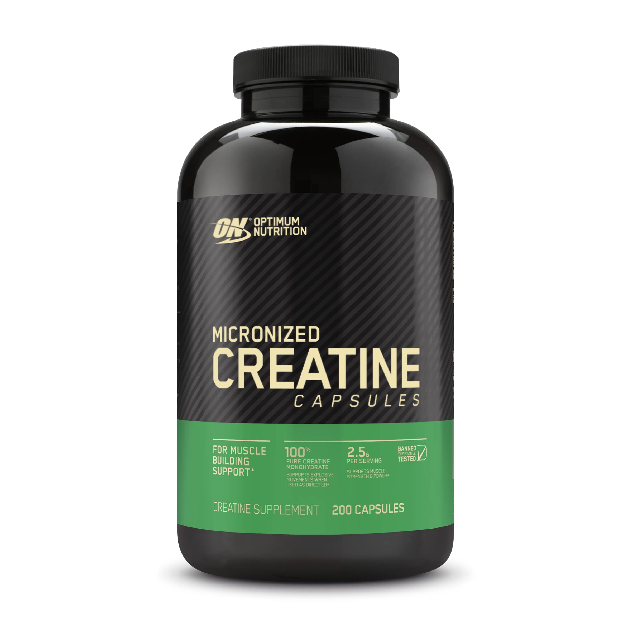 Optimum Nutrition Micronized Creatine Monohydrate Capsules, Keto Friendl Optimum Nutrition