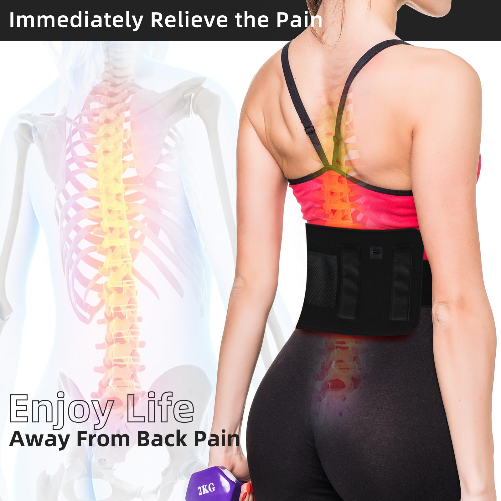 Red Light Therapy Belt, Infrared Light Therapy Wrap, 384PCS Red Light &Infrared Light HaSoCare