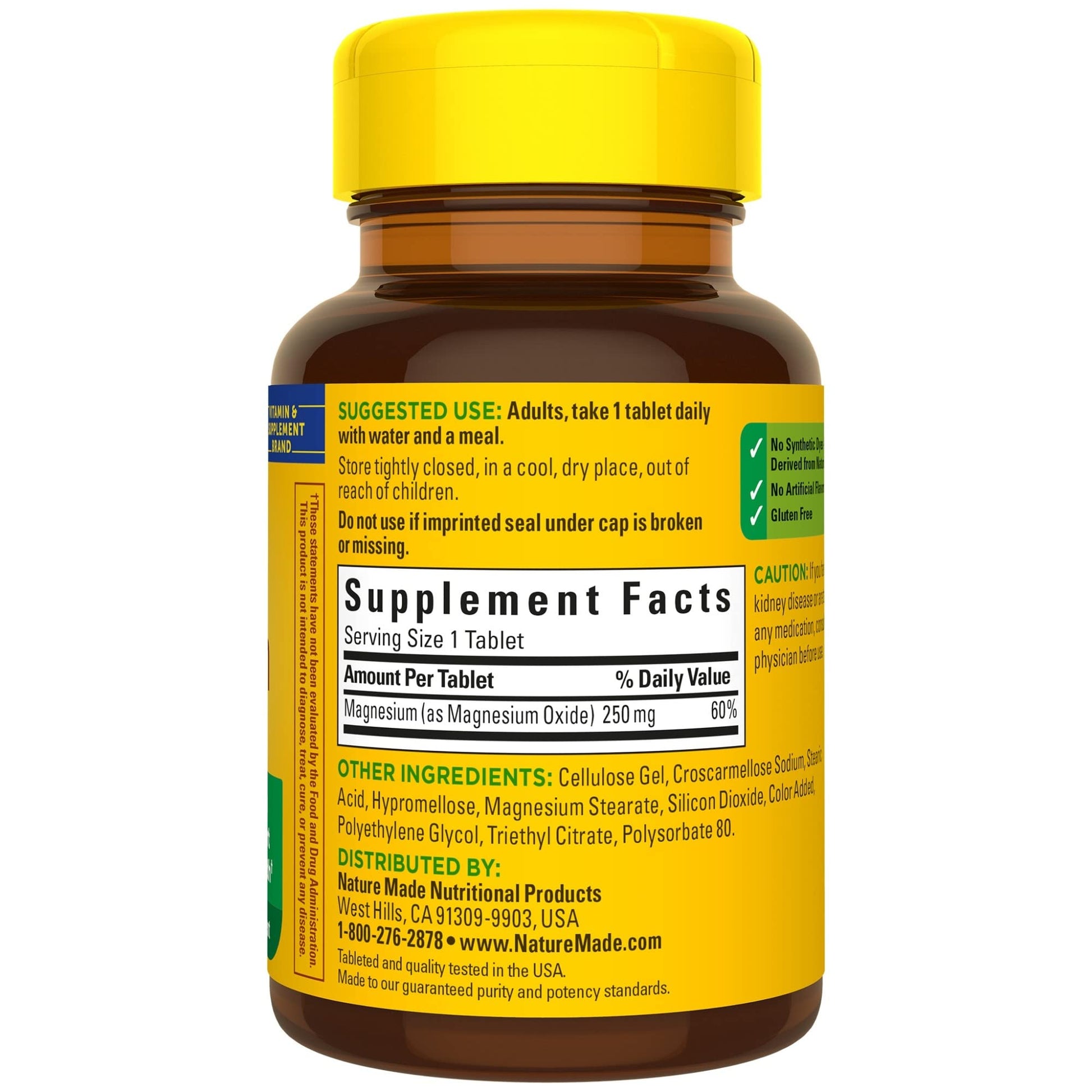 Nature Made Magnesium Oxide 250 mg, Dietary Supplement for Muscle, Heart Nature Made